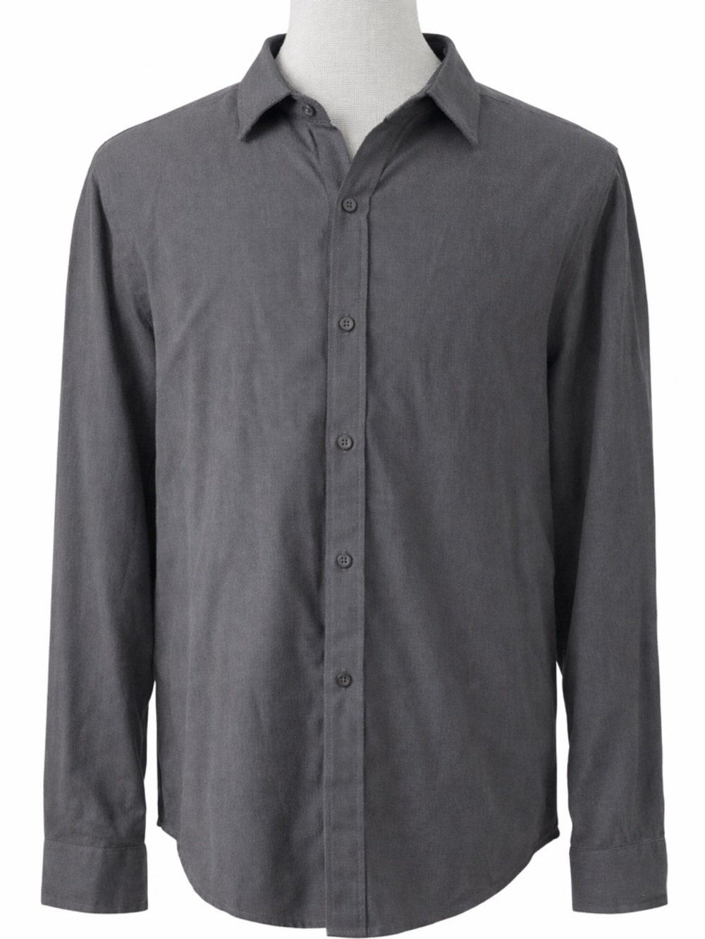 Ted Baker Gray Herringbone Button Up Shirt Geometric Print Trim Men’s Large - Picture 2 of 13
